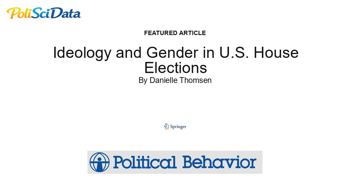 Article card for article: Ideology and Gender in U.S. House Elections