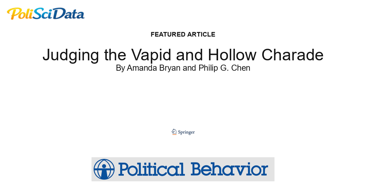 Article card for article: Judging the Vapid and Hollow Charade