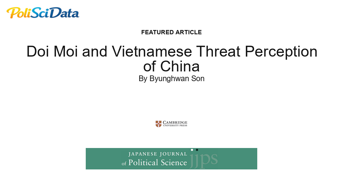 Article card for article: Doi Moi and Vietnamese Threat Perception of China