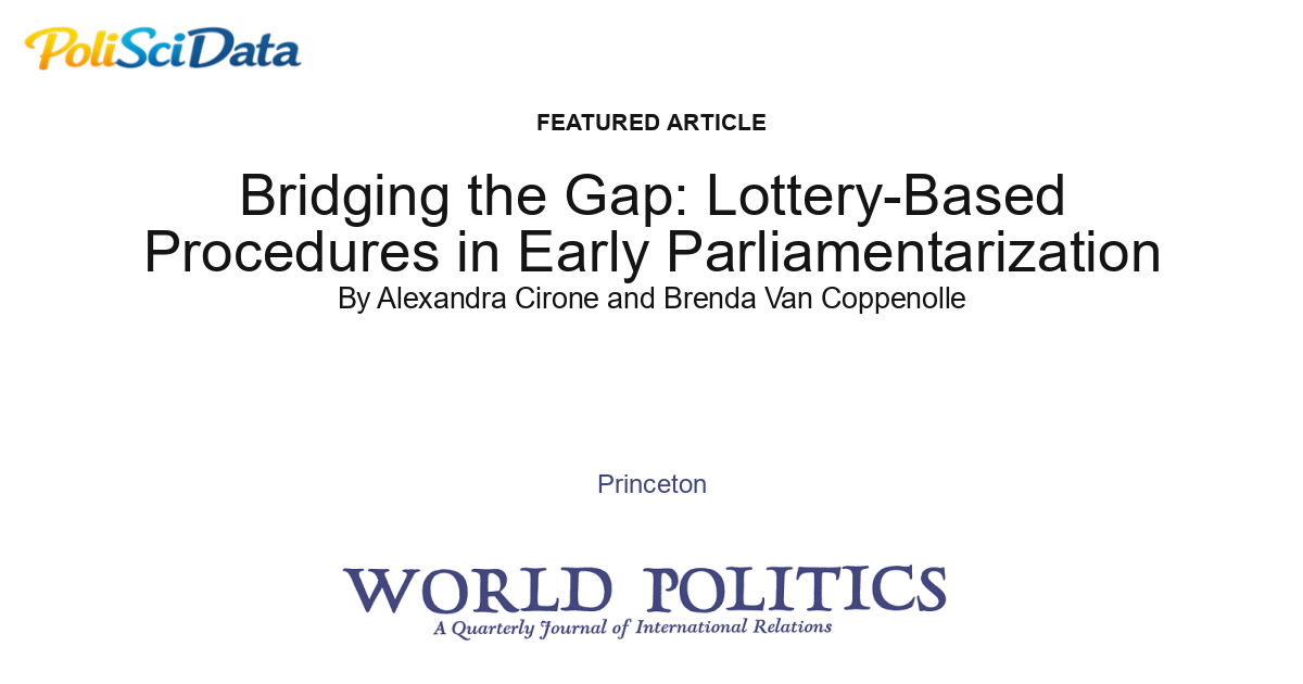 Article card for article: Bridging the Gap: Lottery-Based Procedures in Early Parliamentarization