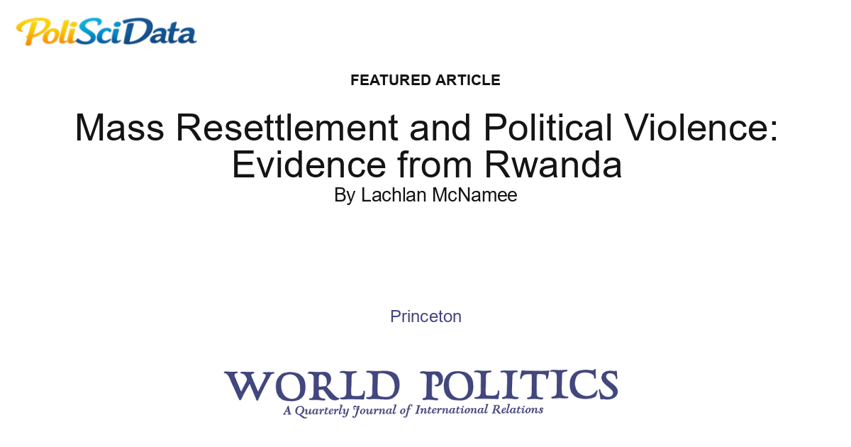 Article card for article: Mass Resettlement and Political Violence: Evidence from Rwanda