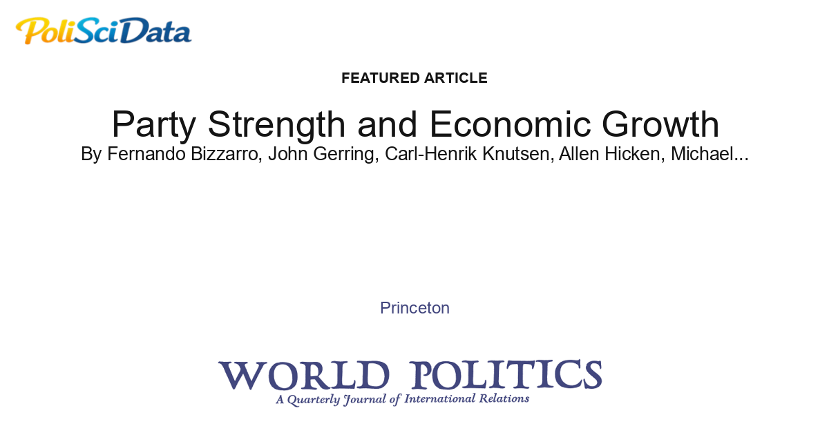 Article card for article: Party Strength and Economic Growth