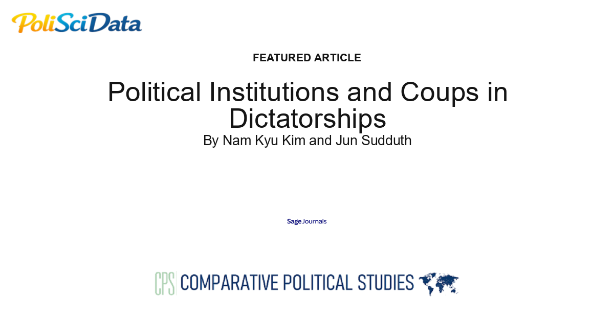 Article card for article: Political Institutions and Coups in Dictatorships