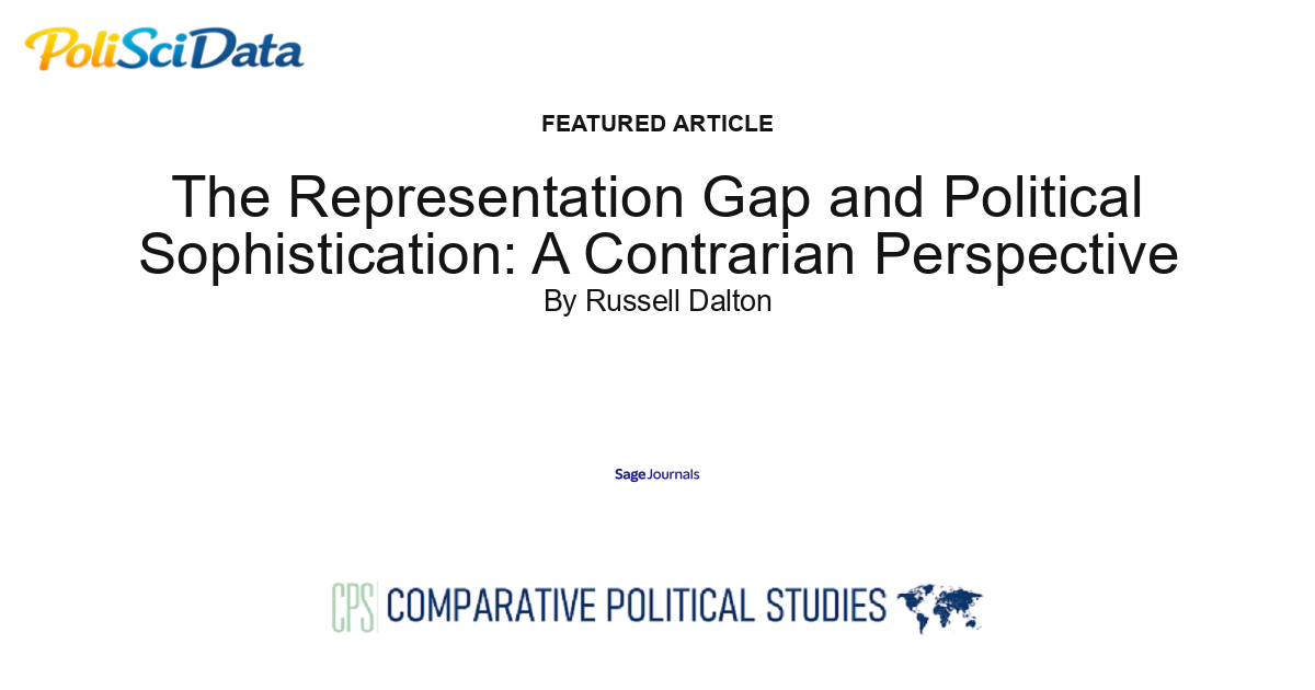 Article card for article: The Representation Gap and Political Sophistication: A Contrarian Perspective