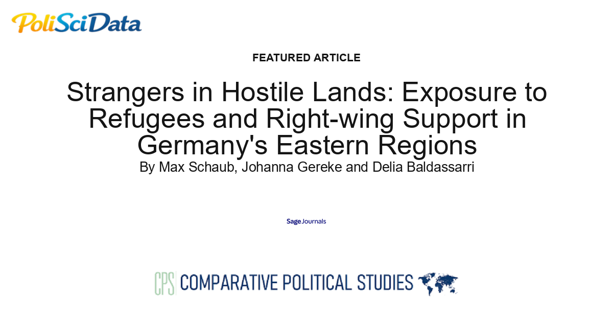 Article card for article: Strangers in Hostile Lands: Exposure to Refugees and Right-wing Support in Germany's Eastern Regions