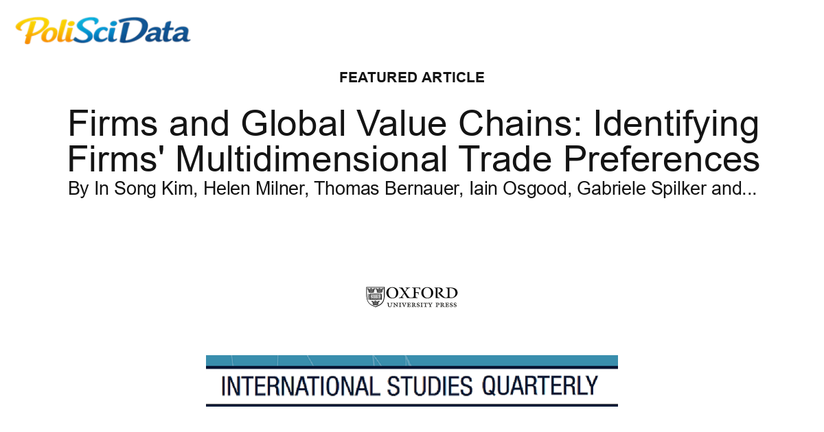 Article card for article: Firms and Global Value Chains: Identifying Firms' Multidimensional Trade Preferences