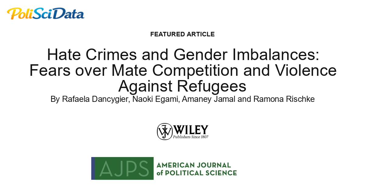 Article card for article: Hate Crimes and Gender Imbalances: Fears over Mate Competition and Violence Against Refugees