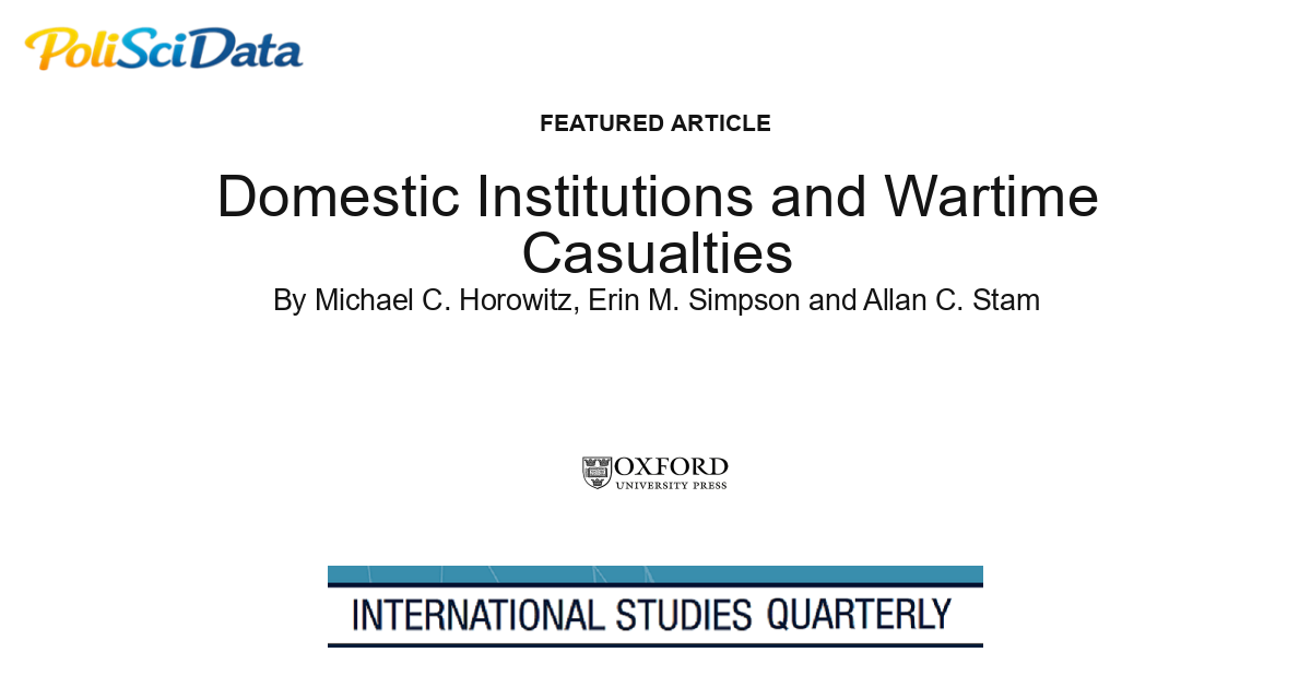Article card for article: Domestic Institutions and Wartime Casualties