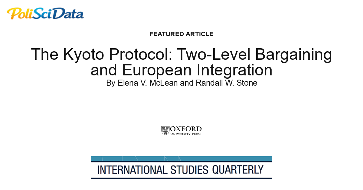 Article card for article: The Kyoto Protocol: Two-Level Bargaining and European Integration