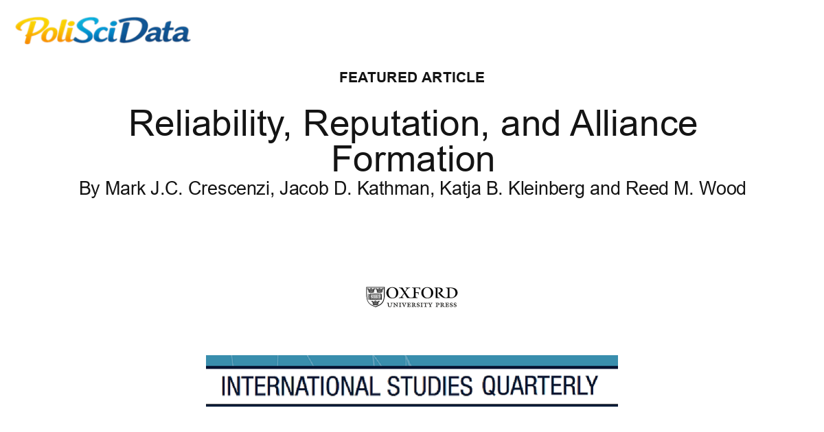 Article card for article: Reliability, Reputation, and Alliance Formation