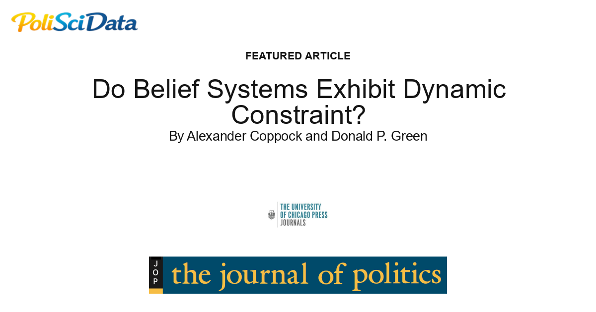 Article card for article: Do Belief Systems Exhibit Dynamic Constraint?