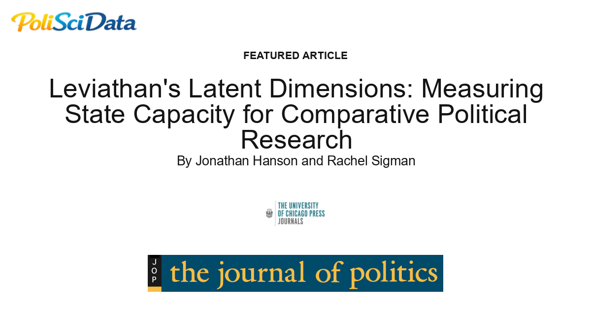 Article card for article: Leviathan's Latent Dimensions: Measuring State Capacity for Comparative Political Research