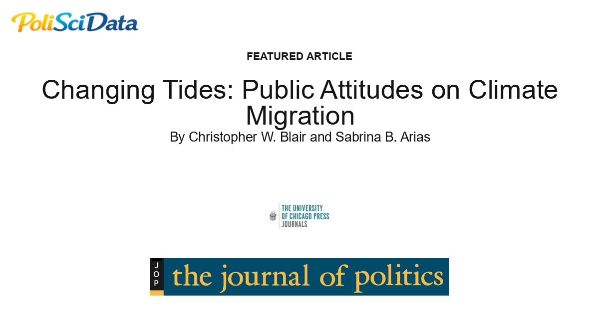 Article card for article: Changing Tides: Public Attitudes on Climate Migration