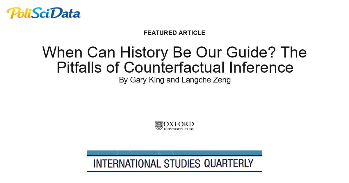Article card for article: When Can History Be Our Guide? The Pitfalls of Counterfactual Inference