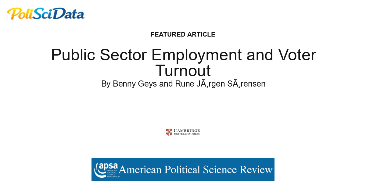 Article card for article: Public Sector Employment and Voter Turnout