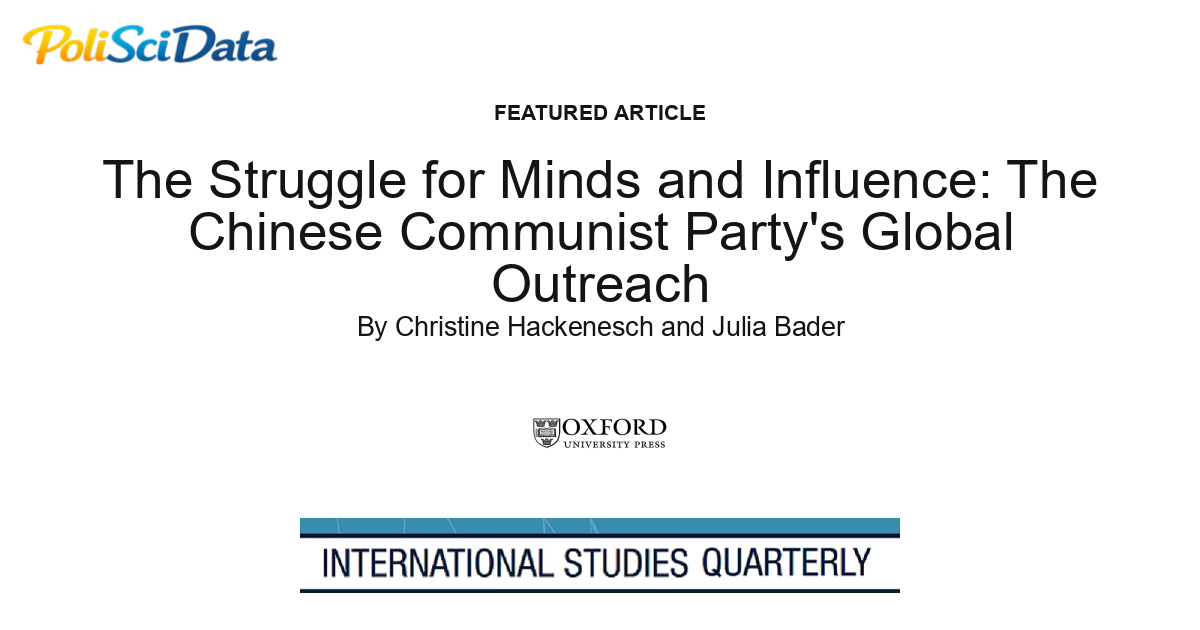 Article card for article: The Struggle for Minds and Influence: The Chinese Communist Party's Global Outreach