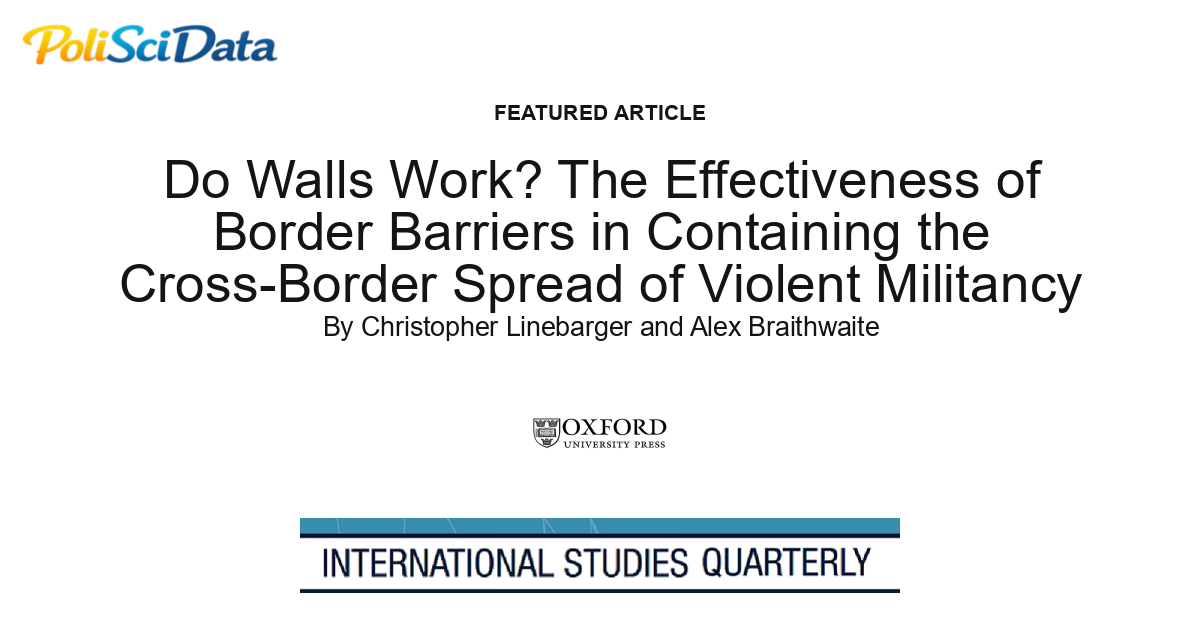 Article card for article: Do Walls Work? The Effectiveness of Border Barriers in Containing the Cross-Border Spread of Violent Militancy