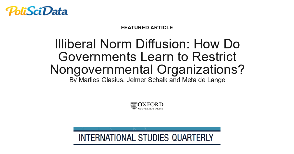 Article card for article: Illiberal Norm Diffusion: How Do Governments Learn to Restrict Nongovernmental Organizations?