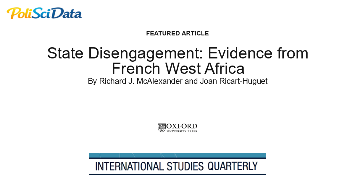 Article card for article: State Disengagement: Evidence from French West Africa