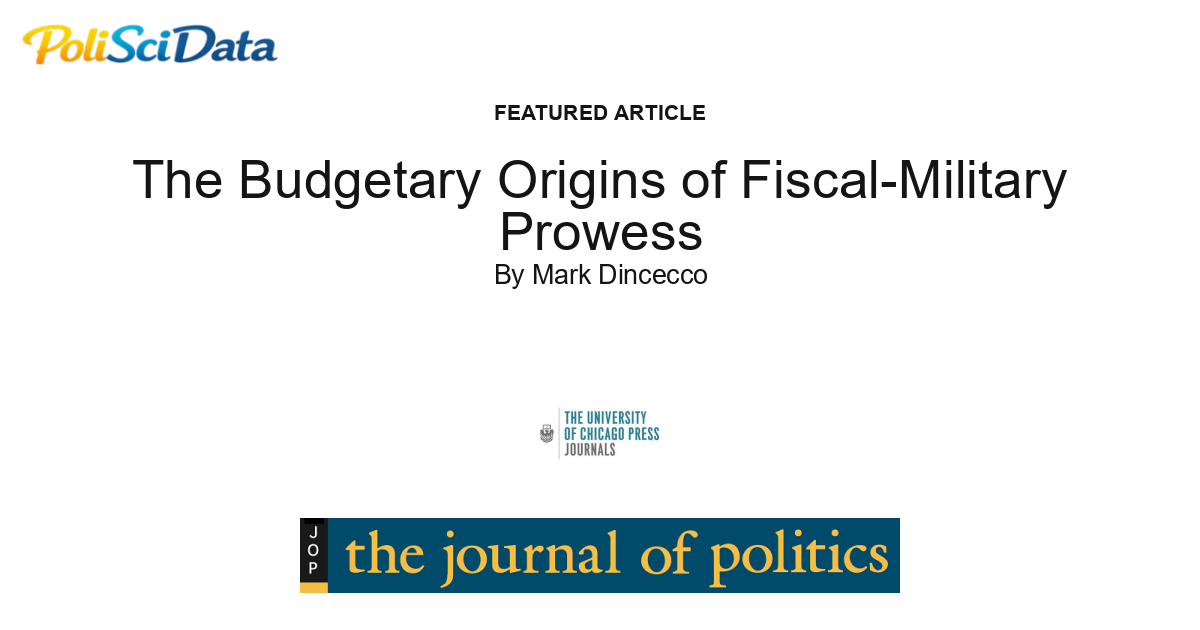 Article card for article: The Budgetary Origins of Fiscal-Military Prowess