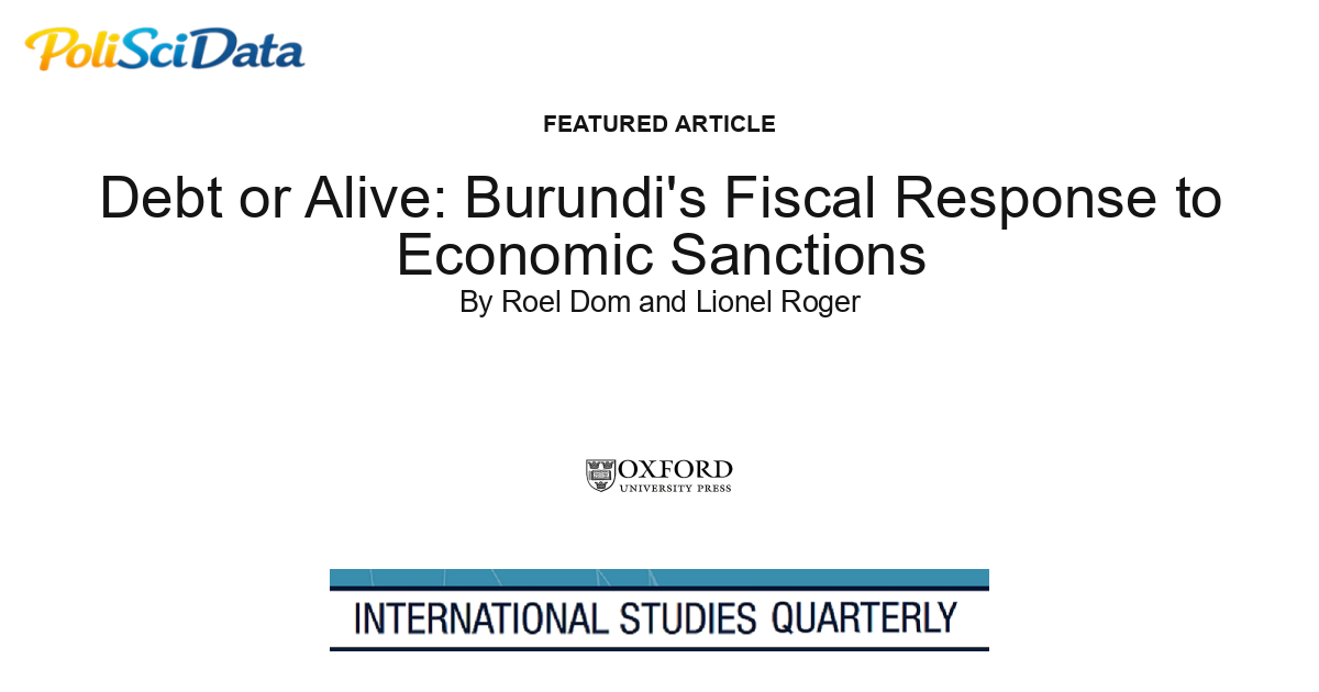 Article card for article: Debt or Alive: Burundi's Fiscal Response to Economic Sanctions