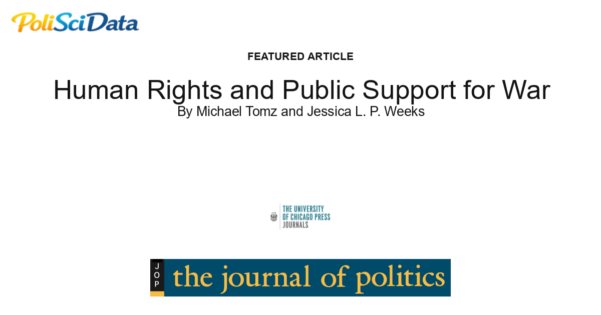 Article card for article: Human Rights and Public Support for War