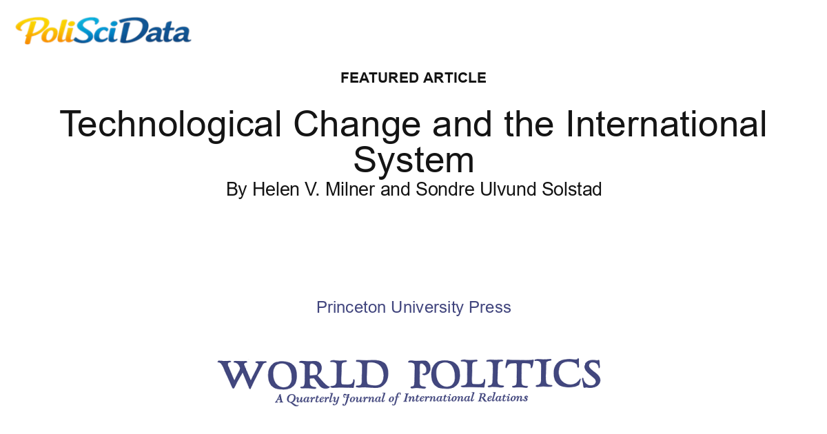 Article card for article: Technological Change and the International System