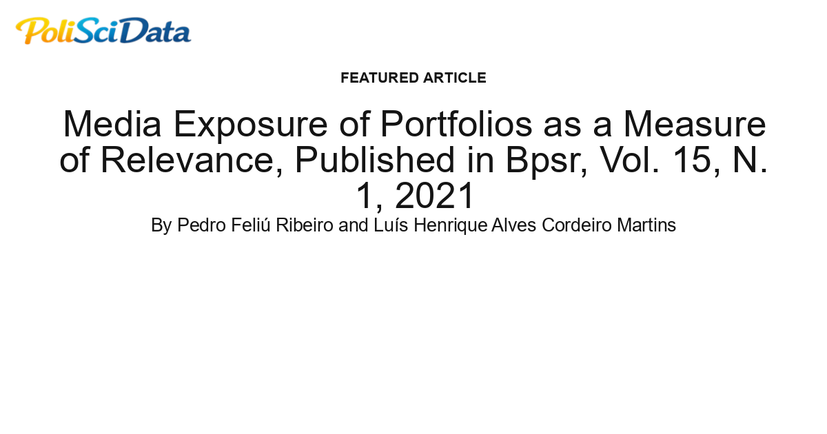 Article card for article: Media Exposure of Portfolios as a Measure of Relevance