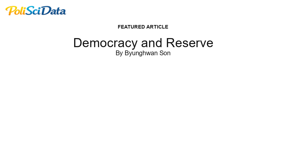 Article card for article: Democracy and Reserve