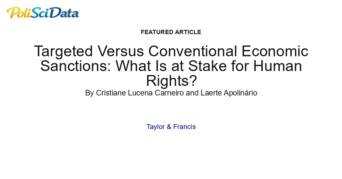 Article card for article: Targeted Versus Conventional Economic Sanctions: What Is at Stake for Human Rights?