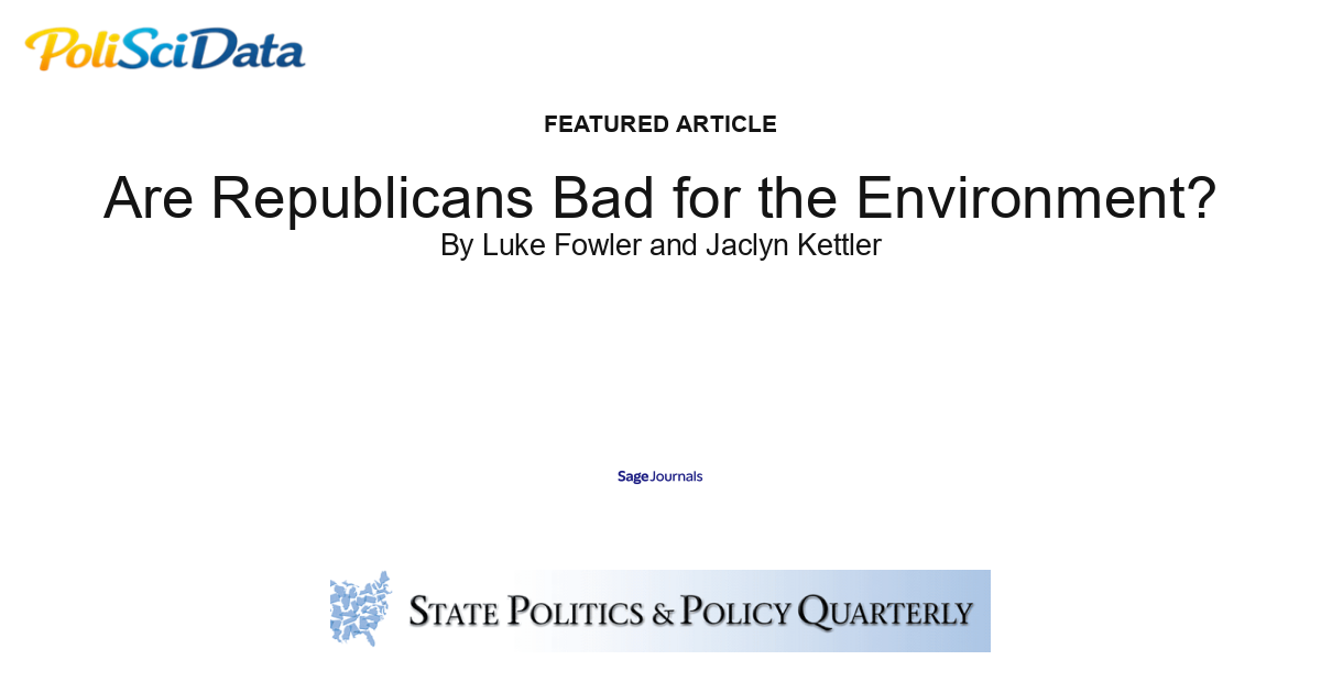 Article card for article: Are Republicans Bad for the Environment?