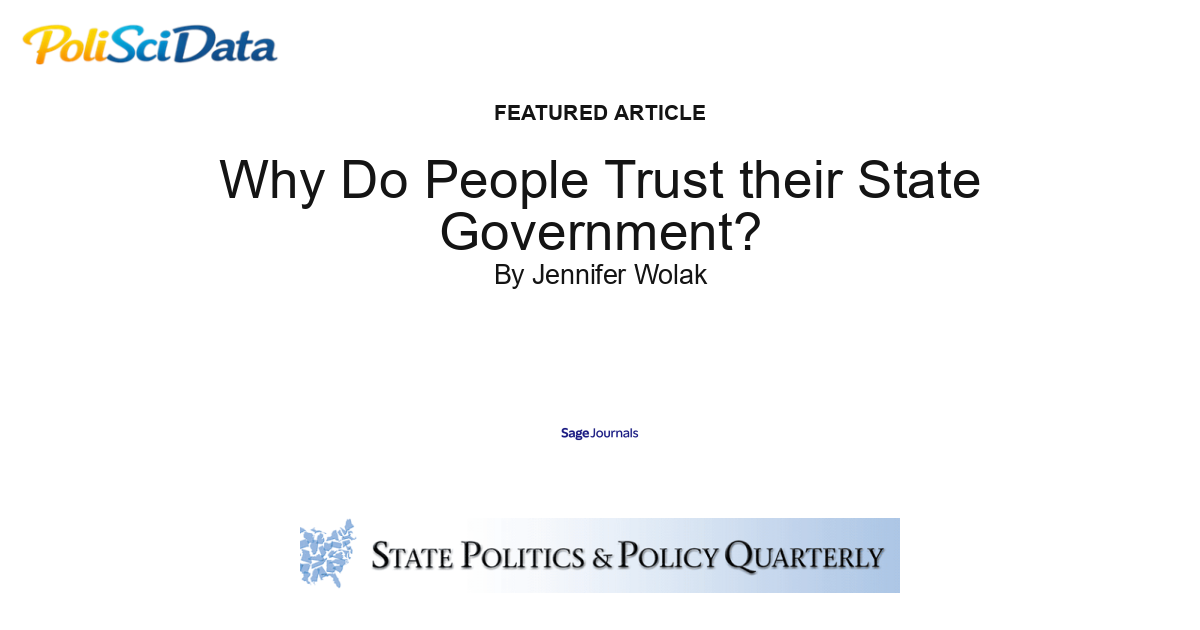 Article card for article: Why Do People Trust their State Government?