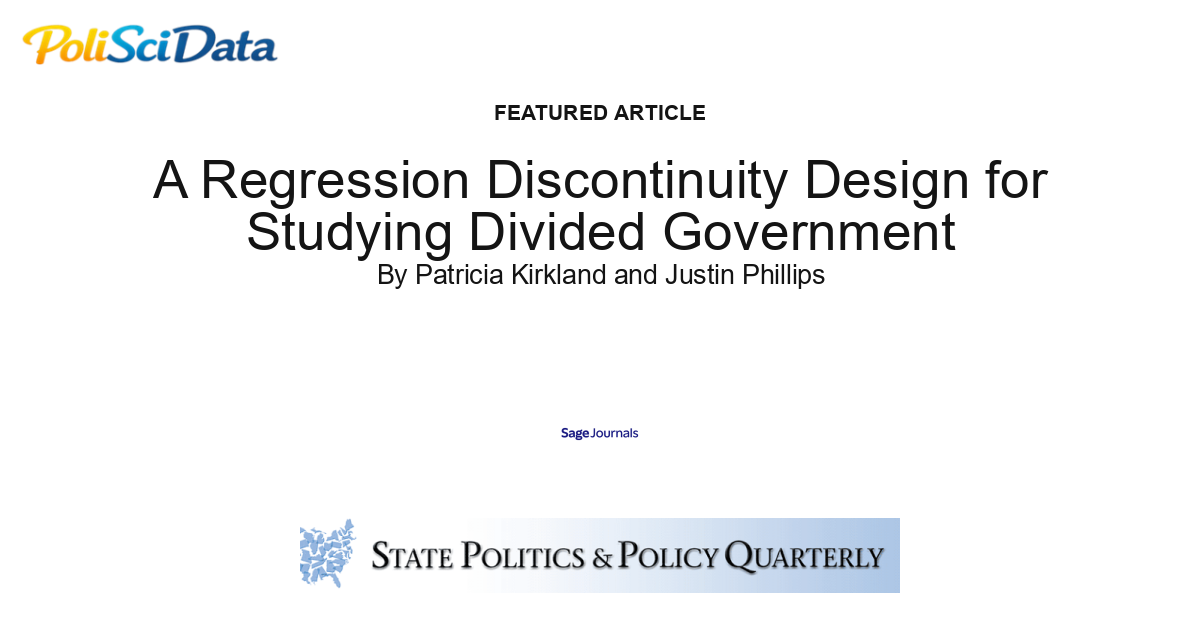 Article card for article: A Regression Discontinuity Design for Studying Divided Government