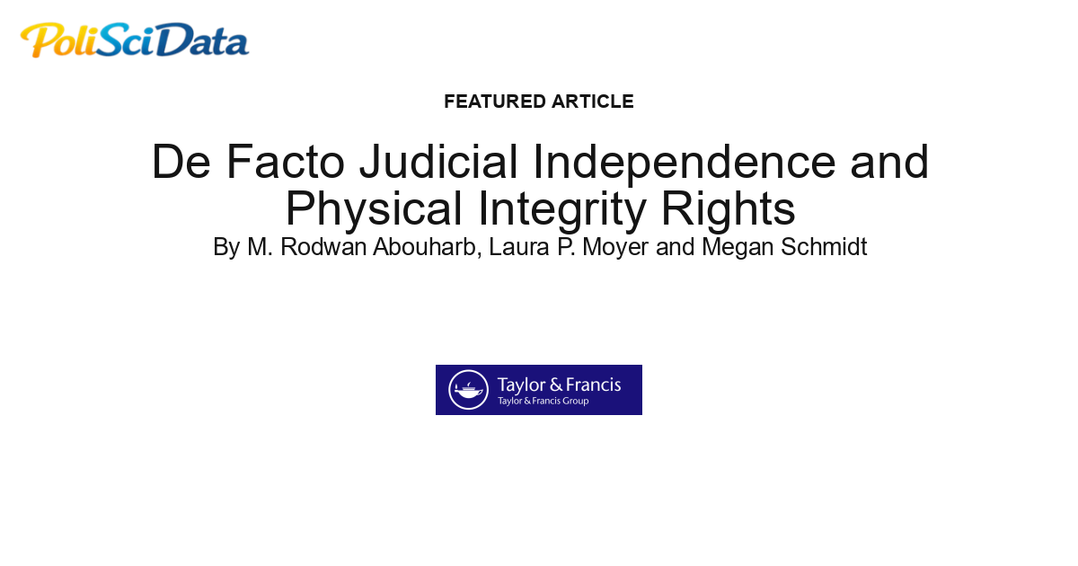 Article card for article: De Facto Judicial Independence and Physical Integrity Rights