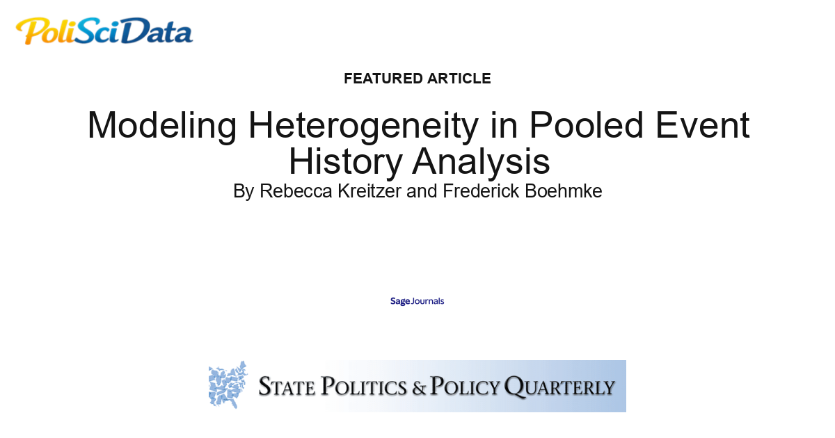 Article card for article: Modeling Heterogeneity in Pooled Event History Analysis