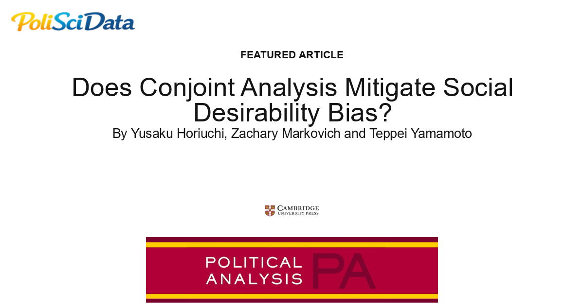 Article card for article: Does Conjoint Analysis Mitigate Social Desirability Bias?