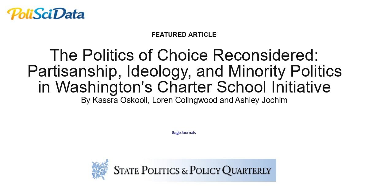 Article card for article: The Politics of Choice Reconsidered: Partisanship, Ideology, and Minority Politics in Washington's Charter School Initiative