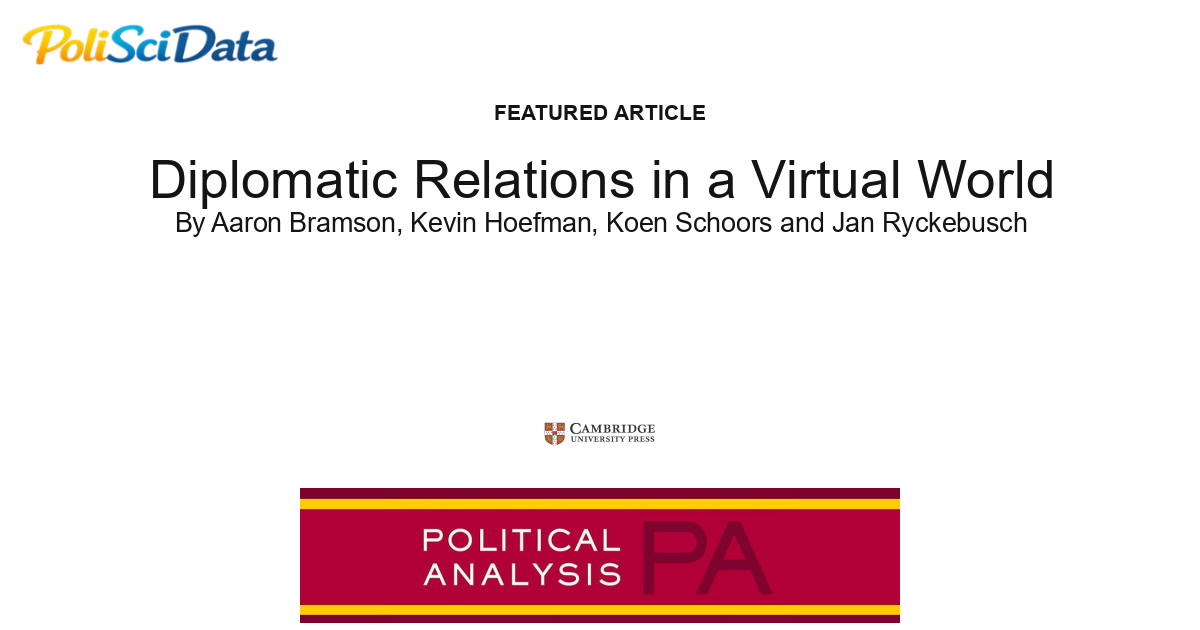 Article card for article: Diplomatic Relations in a Virtual World