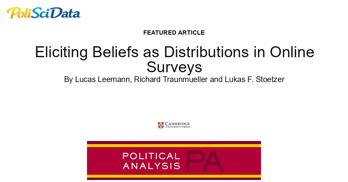 Article card for article: Eliciting Beliefs as Distributions in Online Surveys