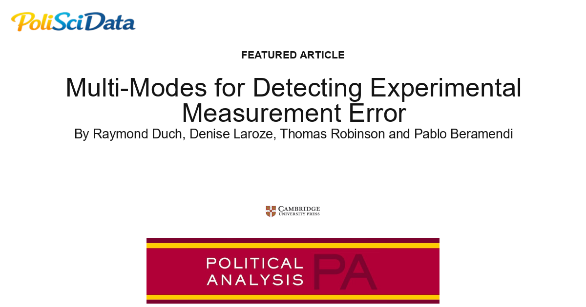 Article card for article: Multi-Modes for Detecting Experimental Measurement Error