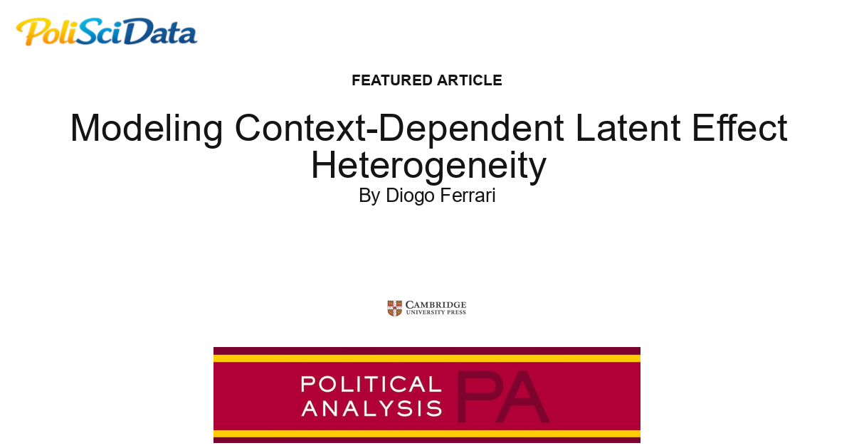 Article card for article: Modeling Context-Dependent Latent Effect Heterogeneity