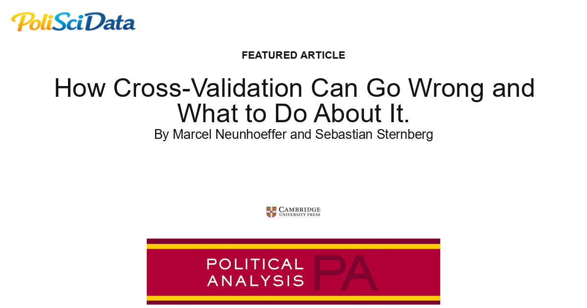 Article card for article: How Cross-Validation Can Go Wrong and What to Do About It.