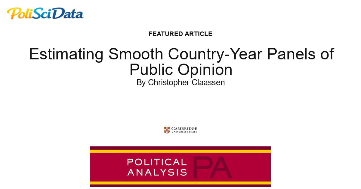 Article card for article: Estimating Smooth Country-Year Panels of Public Opinion
