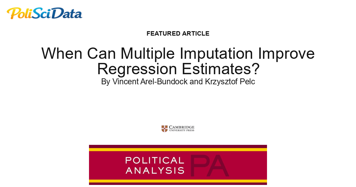 Article card for article: When Can Multiple Imputation Improve Regression Estimates?