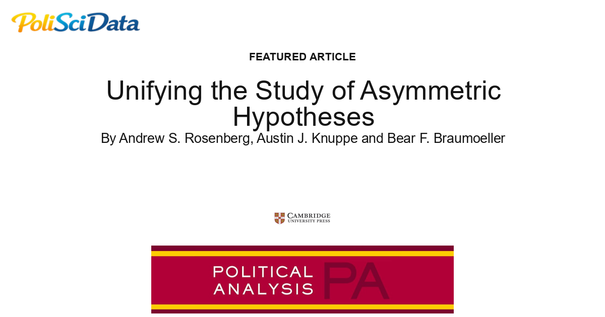 Article card for article: Unifying the Study of Asymmetric Hypotheses