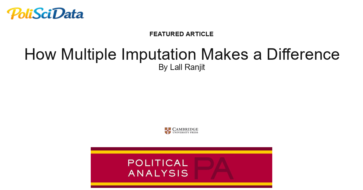 Article card for article: How Multiple Imputation Makes a Difference