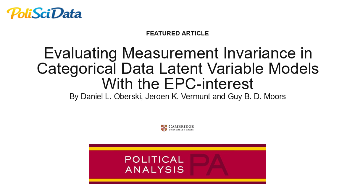 Article card for article: Evaluating Measurement Invariance in Categorical Data Latent Variable Models With the EPC-interest