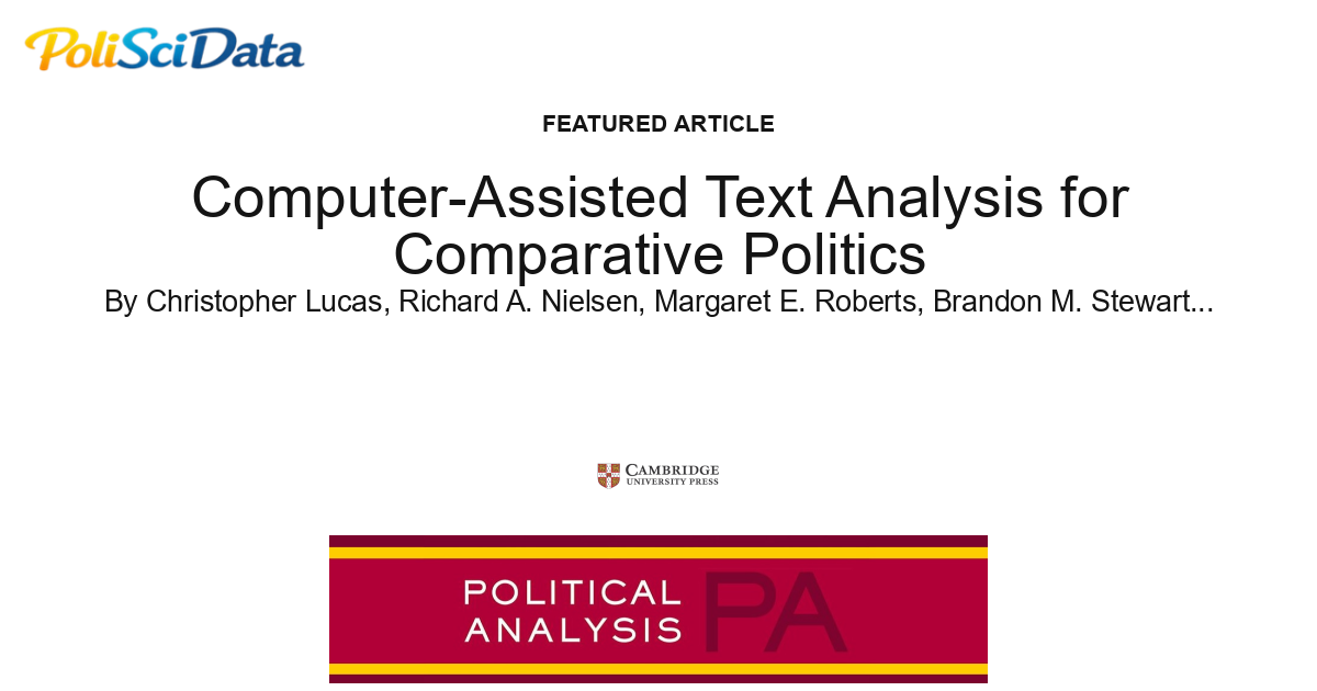 Article card for article: Computer-Assisted Text Analysis for Comparative Politics