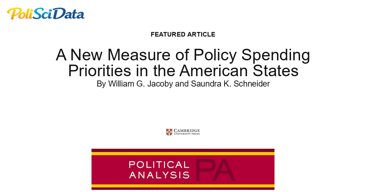 Article card for article: A New Measure of Policy Spending Priorities in the American States