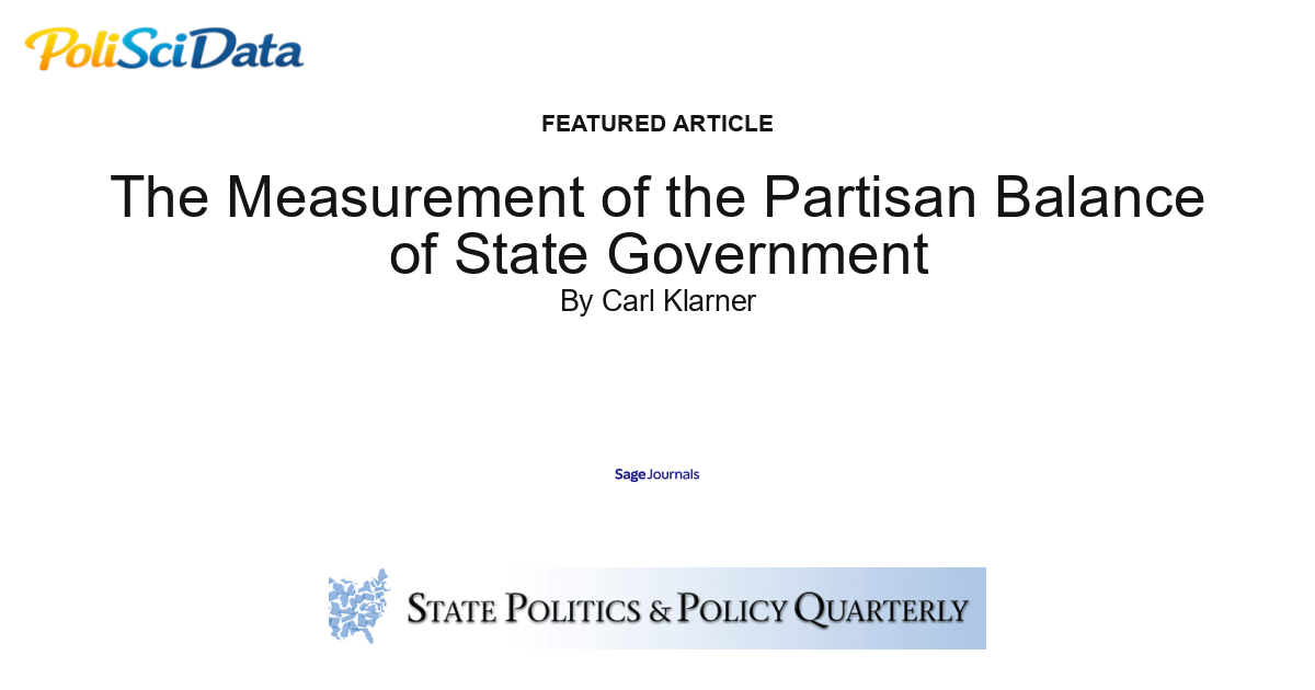 Article card for article: The Measurement of the Partisan Balance of State Government